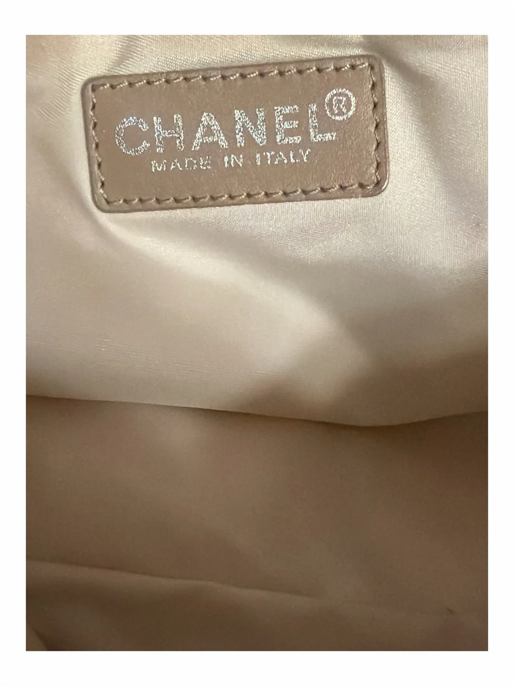 Chanel Vintage Cream New Travel Line Nylon Jacquard Tote MM Bag